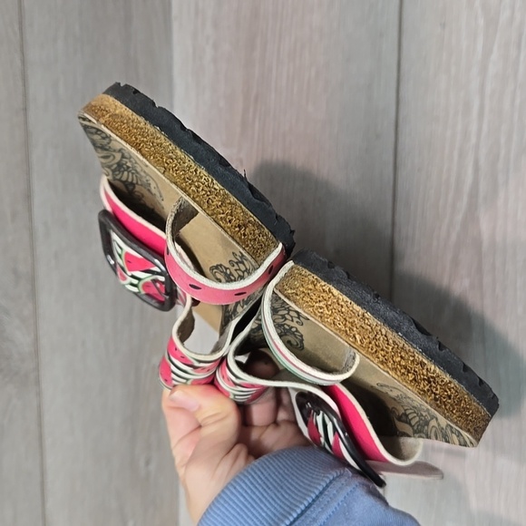 Calceo Women Watermelon Loop Toe Sandals Buckles Shoes 40/9.5 - Picture 4 of 14